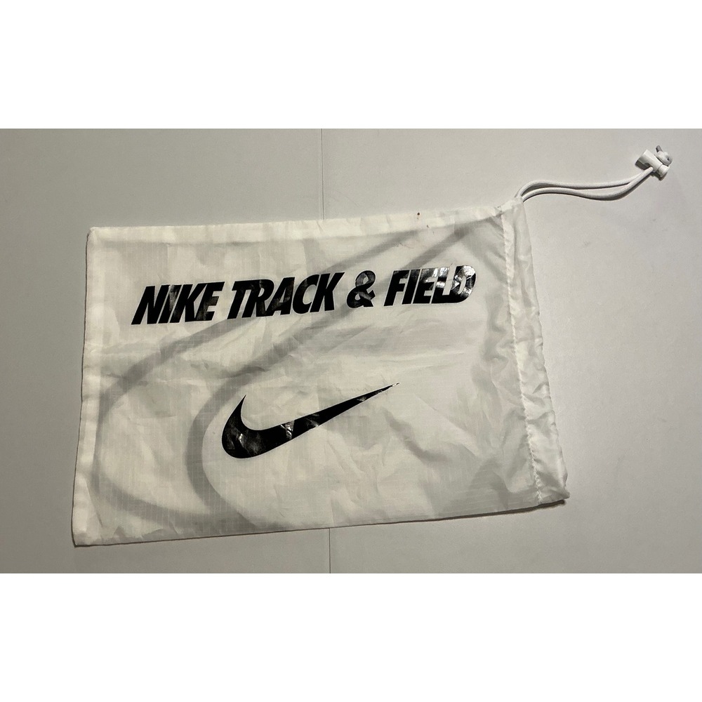 Nike Track & Field‎ Drawstring Bag Unisex White Ripstop Nylon Athletic Gym Sack